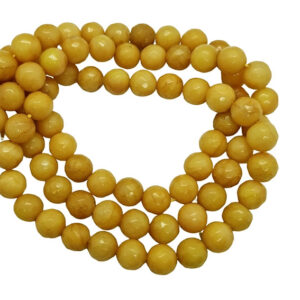 Pietre in Agata Tonda Sfaccettata Senape 10mm (PTAG125)