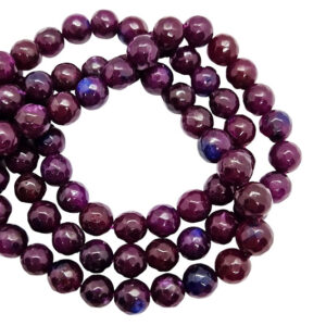 Pietre in Agata Tonda Sfaccettata Viola 10mm (PTAG122)