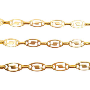 Catena in Acciaio Modello Piatto Stile Vintage Oro 7x14mm (CTAC078-O)