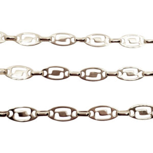Catena in Acciaio Modello Piatto Stile Vintage Silver 7x14mm (CTAC078-S)