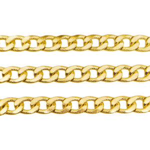 Catena in Alluminio Groumette Diamant Piatta Oro 12x15mm (CTAL052-O)