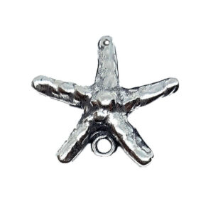 Distanziatori in Zama Stella Marina Galvanizzato Silver 25x25mm (DSZM132-S)