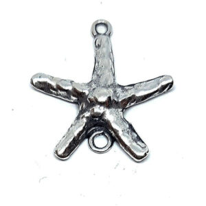 Distanziatori in Zama Stella Marina Galvanizzato Silver 20x22mm