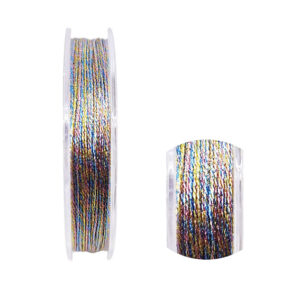 Rocchetti di Filo per Lavori all'Uncinetto 0,6mm Argento Rainbow 45mt (Y-73)