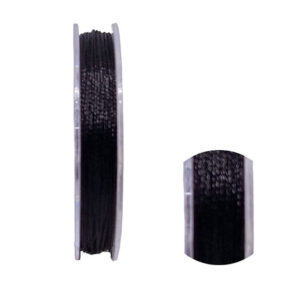Rocchetti di Filo per Lavori all'Uncinetto 0,6mm Nero 45mt (Y-41)