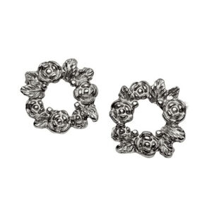 Orecchini in Zama Corona di Fiori 22mm Silver (389)