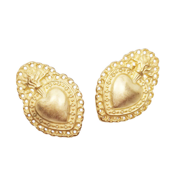 Perni in Zama Cuore Sacro Medio Oro 23x30mm (350)