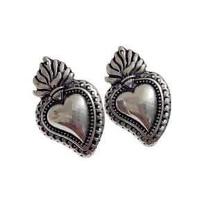 Perni in Zama Cuore Sacro Medio Silver 20x30mm (388M)