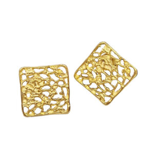 Perni in Zama Rombo Lavorato Traforato Oro 24mm (74)