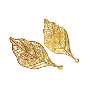 Perni in Zama Foglia 20x38mm Oro (099)
