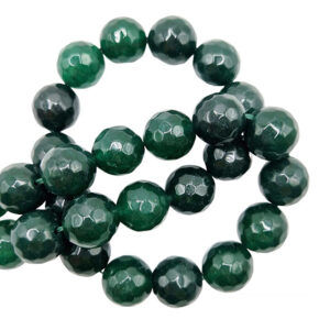 Pietre di Agata Sfaccettato Verde Scuro 14mm (PTAG143)