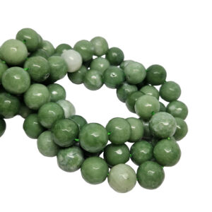 Pietre in Agata Tonda Sfaccettata Verde Oliva 12mm (PTAG136)
