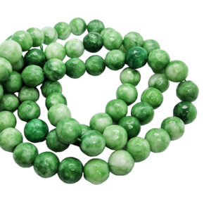 Pietre in Agata Tonda Sfaccettata Verde Erba 12mm (PTAG137)