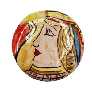 Ceramica di Caltagirone Tondo Ritratto Moro Siciliano 65mm (CTCM31)