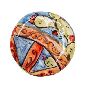 Ceramica di Caltagirone Tondo Ruota del Carro con Fichi D'India 65mm (CTCM30)