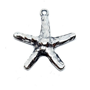 Ciondoli in Zama Stella Marina Galvanizzato Silver 25x28mm (CNZM298-S)