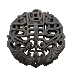 Componenti in Giada Intarsiata sul Nero 6,8cm (CNGD005-NR)