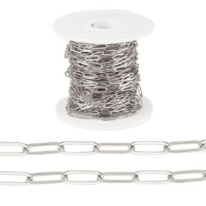 Catena in Acciaio Ovale Silver Modello Piatto 3,5x10mm (CTAC083-S)