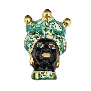 Ceramica di Caltagirone Mori Re Nero Verus Tiffany 50x70mm (TY)