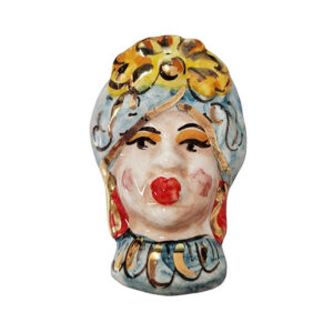 Ceramica di Caltagirone Regina Frutta Foglia Oro 40x60mm (110)