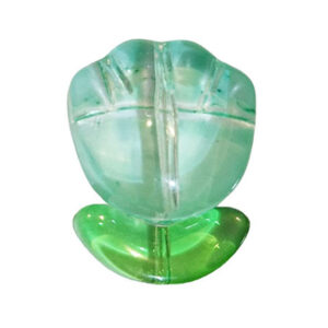 Componenti in Vetro Fiorellino con Foglioline Tiffany 15x20mm (006-TY)