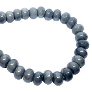 Pietre in Ceramica Rondelle 5x8mm Grigio (PTCRM100-GR)