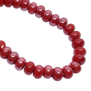 Pietre in Ceramica Rondelle 5x8mm Rosso (PTCRM100-RS)