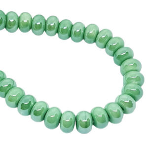 Pietre in Ceramica Rondelle 5x8mm Verde Chiaro (PTCRM100-VC)