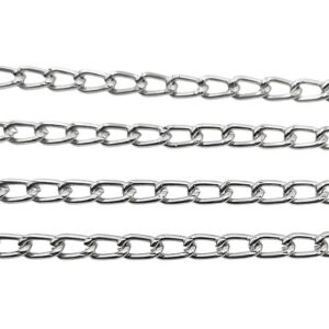 Catena in Alluminio Modello Groumette Silver 4x4,5mm (CTAL0114-005)