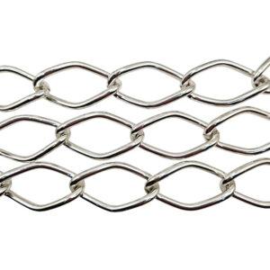 Catena in Alluminio Robusta Modello Rombo Rodiato 25x45mm (CTAL0036-005)