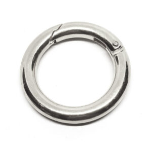 Chiusure in Ottone a Scatto Tonda Silver 25mm (CHOT001-S)