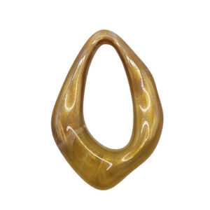 Componenti in Gomma Acrilica  32x36mm Oro Champagne Glitter (GMA067-003)