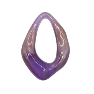 Componenti in Gomma Acrilica  32x36mm Oro Viola Glitter (GMA067-001)