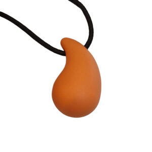 Componenti in Gomma Acrilica Lacrima Con Foro Passante 17x30mm Arancio (GMA045-009)