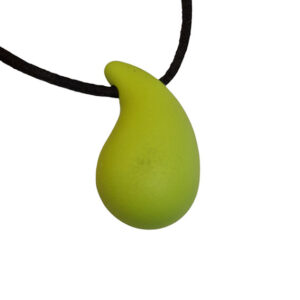 Componenti in Gomma Acrilica Lacrima Con Foro Passante 17x30mm Pistacchio (GMA045-003)