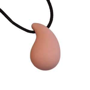 Componenti in Gomma Acrilica Lacrima Con Foro Passante 17x30mm Rosa Antico (GMA045-018)