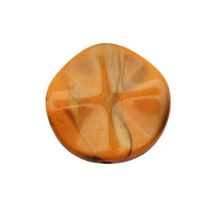 Componenti in Gomma Acrilica Ondulato 30mm Oro Arancio Glitter (GMA474-007)
