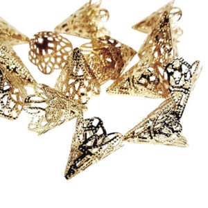 Copri Perle in Metallo Cono Oro 16x20mm (CPMT011-OR)