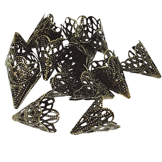 Copri Perle in Metallo Cono Ramato 16x20mm (CPMT011-RM)