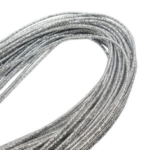 Cordini Rivestiti in Lurex 2mm Semirigido Argento (LUREX2-AR)