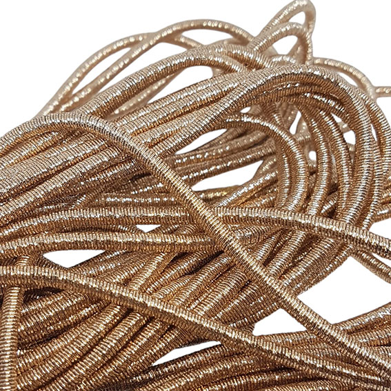 Cordini Rivestiti in Lurex 5mm Oro Rosa (LUREX5-OR)
