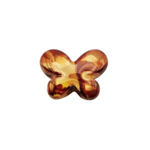 Componenti in Ceramica Greca Farfalla Bicolore Arancio e Bordò 15x23x7mm (CRG013-999-AB)