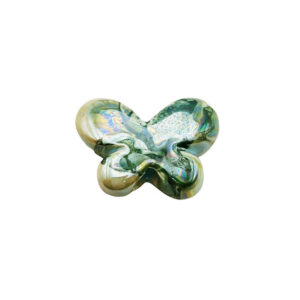 Componenti in Ceramica Greca Farfalla Bicolore Verde e Tiffany 15x23x7mm (CRG013-999-VT)