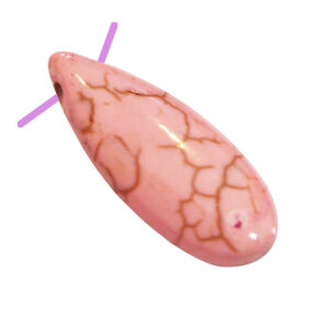 Pietre di Aulite Gocce con Foro Laterale Rosa 10x24mm (PTAU006-078S)