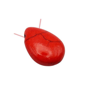 Pietre di Aulite Gocce con Foro Laterale Rosso 13x18mm (PTAU006-077-RS)