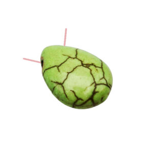 Pietre di Aulite Gocce con Foro Laterale Verde 13x18mm (PTAU006-077-VD)