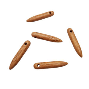 Pietre di Aulite Pugnali con Foro Laterale Caffè 5x25mm (PTAU019-031)