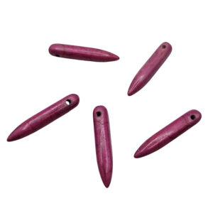 Pietre di Aulite Pugnali con Foro Laterale Viola 5x25mm (PTAU014-043)