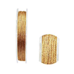 Rocchetti di Filo per Lavori all'Uncinetto 0,6mm Oro Scuro 45mt (Y-38)