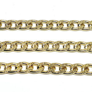 Catena in Alluminio Groumette Diamant Oro 6x8mm